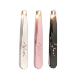 pinzas profesionales para cejas con luz led